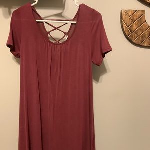 Burgundy dress